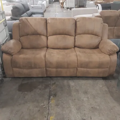 AVERION 3 SEATER FAUX LEATHER MANUAL RECLINING SOFA