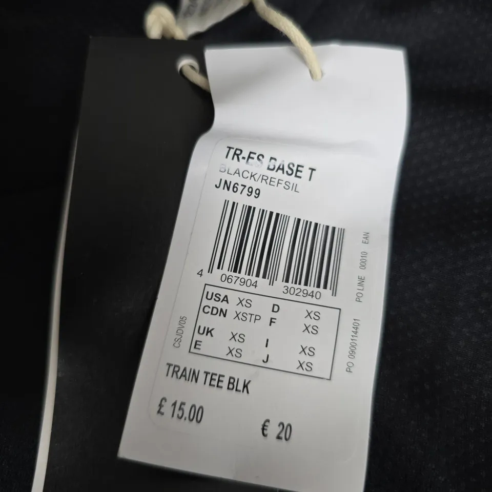 ADIDAS TRAIN TEE BLACK – REGULAR FIT XS (MEN'S)