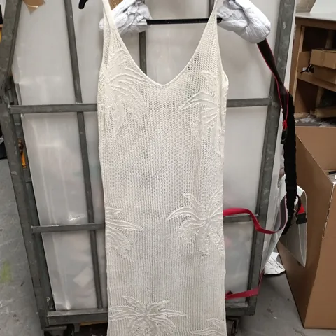 NEW LOOK PALM CROCHET MAXI DRESS UK 14