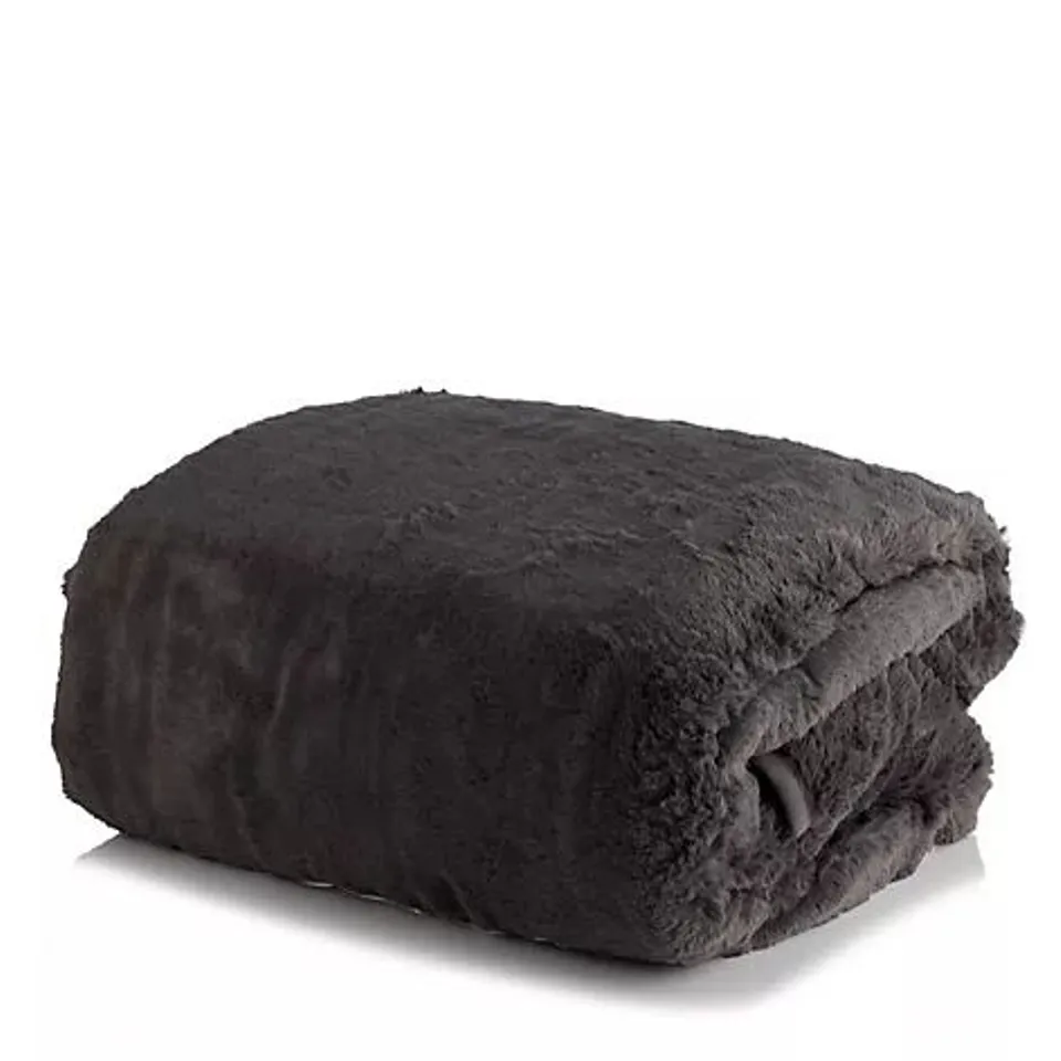 OUTLET COZEE HOME FAMILY SIZED FAUX FUR HEATED THROW