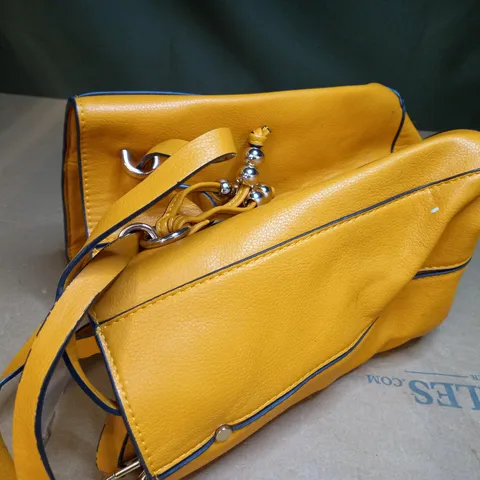 ZARA DESIGNER FAUX LEATHER HANDBAG IN ORANGE