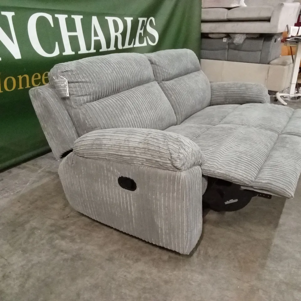 BARON FABRIC 3 SEATER MANUAL RECLINER SOFA RRP £899
