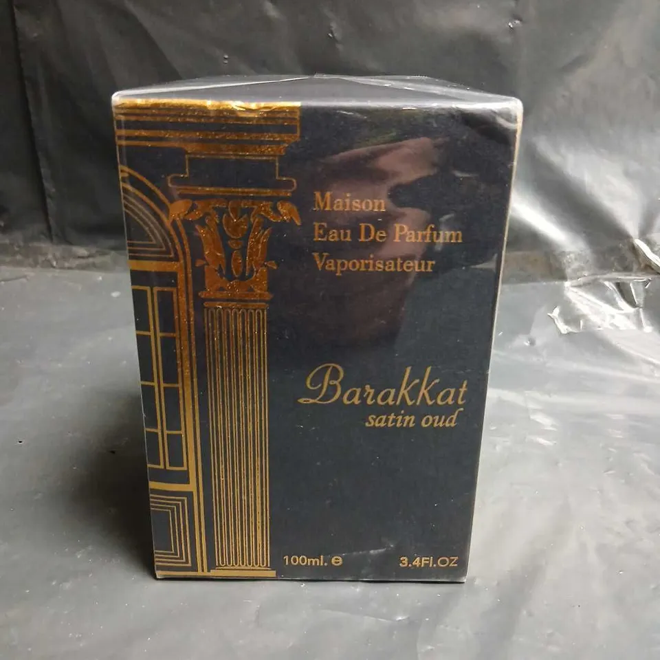BOXED AND SEALED MAISON EAU DE PARFUM BARAKKAT SATIN OUD 100ML