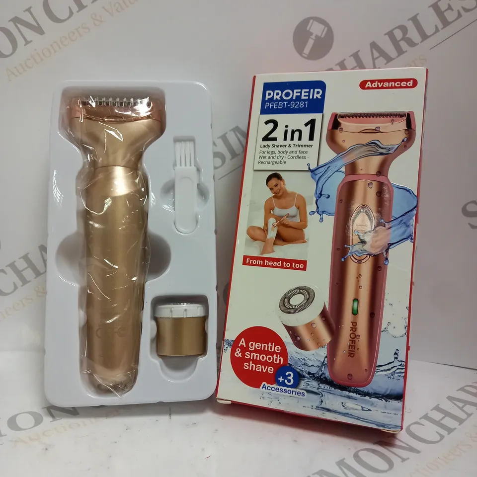 BOXED PROFEIR ADVANCED 2 IN 1 LADY SHAVER