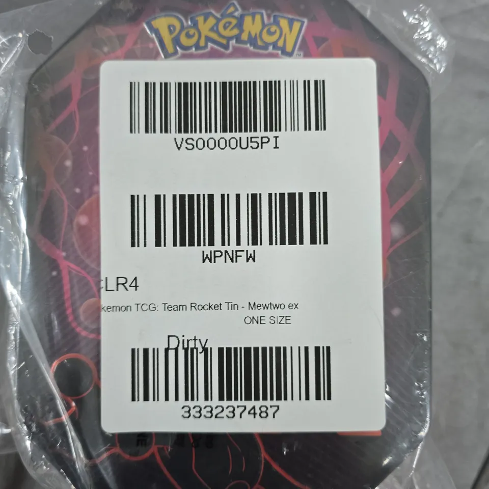 POKEMON TRADING CARD GAME TEAM ROCKET TIN – MEWTWO EX, ONE SIZE, SEALED