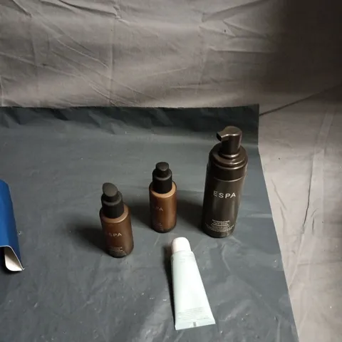 ESPA SKINCARE SET – 4 BOTTLES (3 DROPPER, 1 PUMP) + TUBE, BOXED