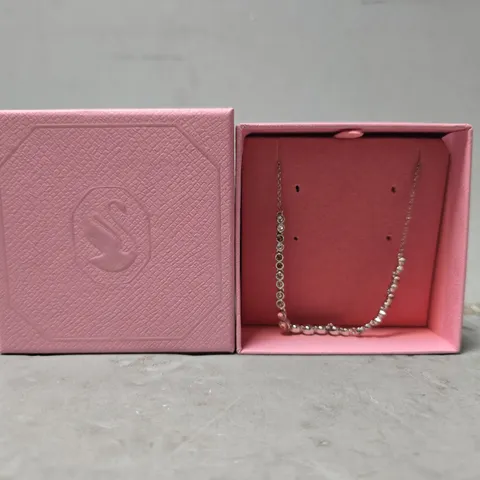 BOXED SWAROVSKI PINK & SILVER BANGLE 