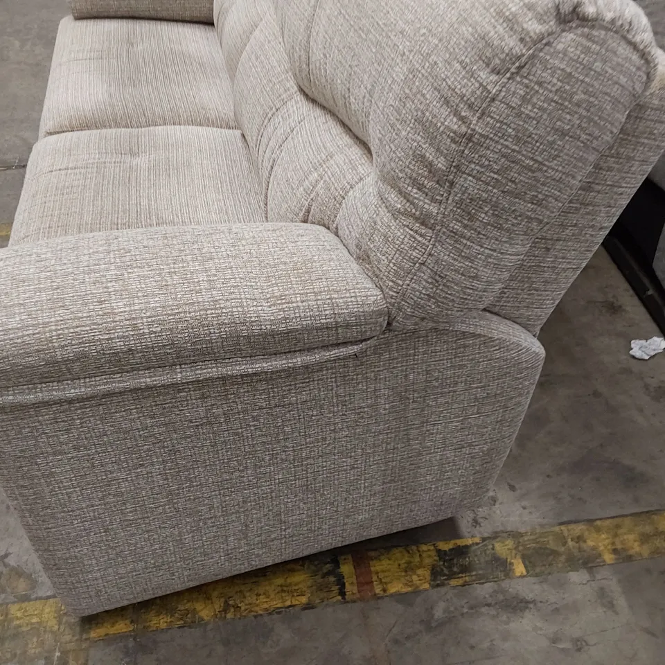 QUALITY BRITISH DESIGNER G PLAN STRATFORD THREE SEATER SOFA LOOM SHALE FABRIC 