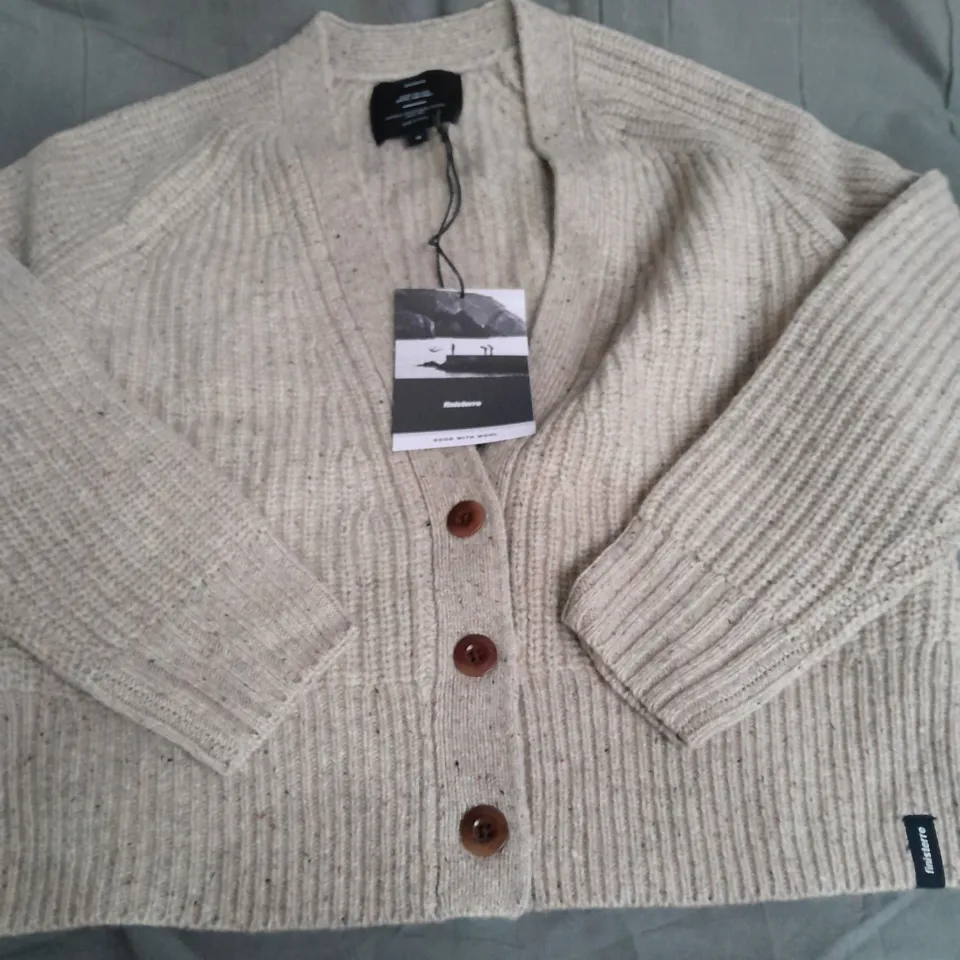 FINISTERRE MORA CARDIGAN, OATMEAL - SIZE 10