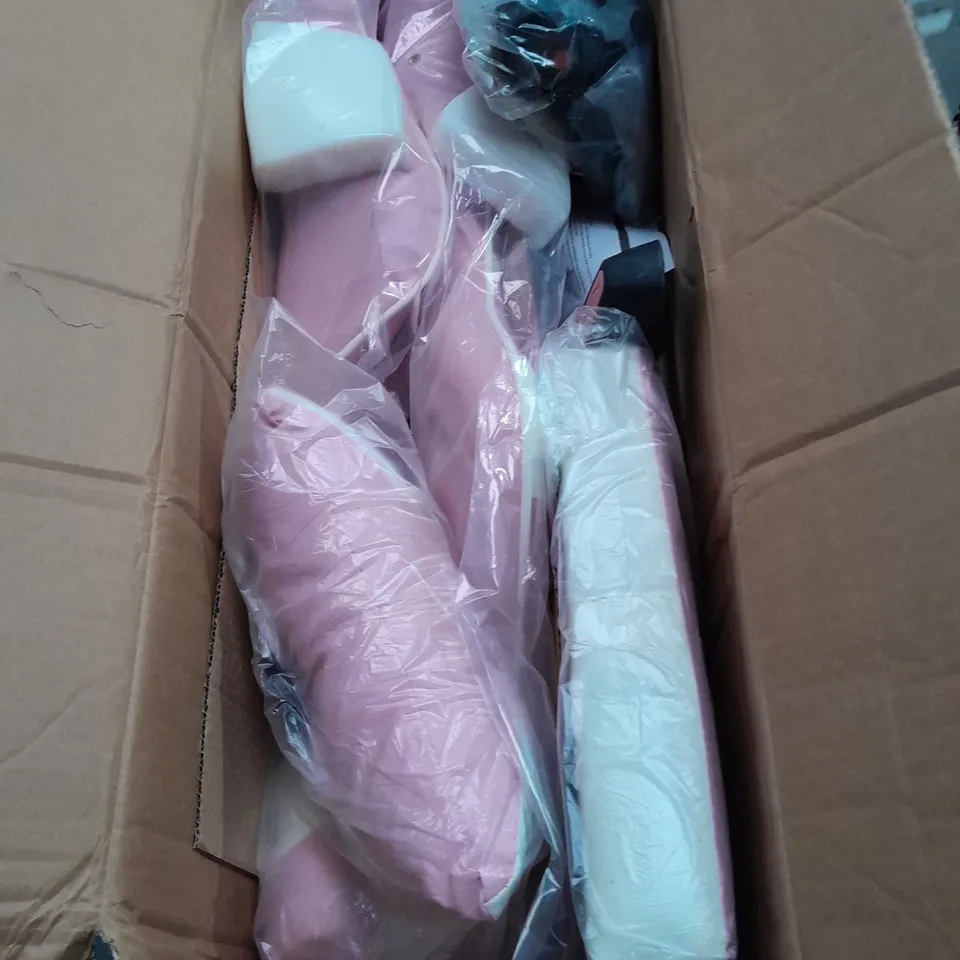 BOXED NEO PINK/WHITE FAUX LEATHER OFFICE CHAIR