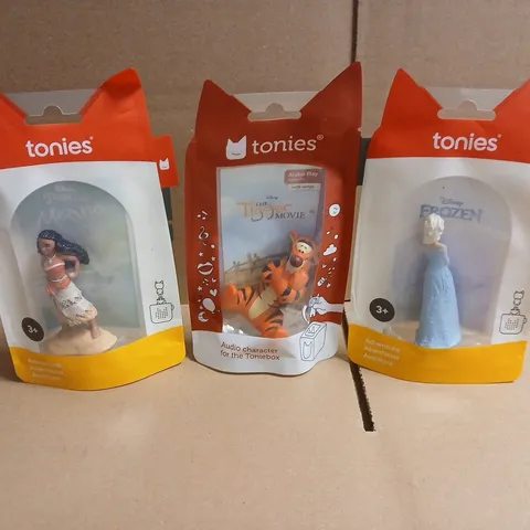 3 X TONIES ITEMS: FROZEN, THE TIGGER MOVIE, MOANA