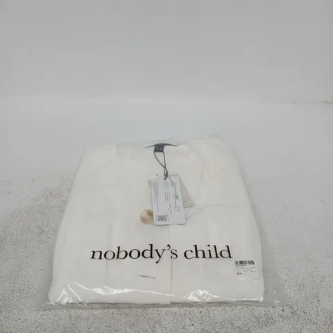 NOBODYS CHILD CREAM CREW NECK WAISTCOAT UK 14