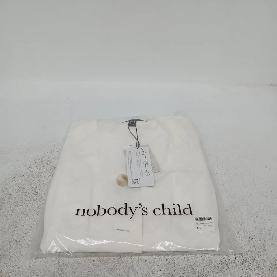 NOBODYS CHILD CREAM CREW NECK WAISTCOAT UK 14