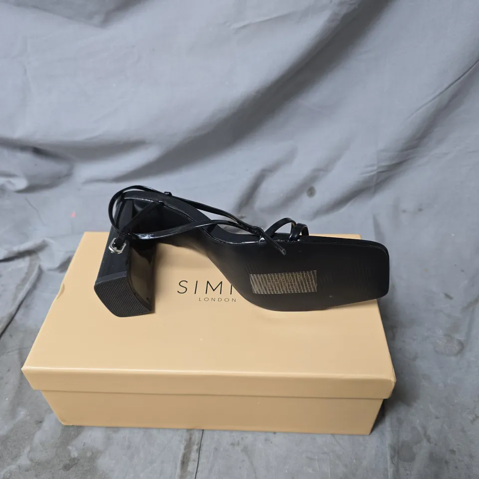 SIMMI LONDON BLACK STRAPPY SANDALS, WOMEN'S UK 7