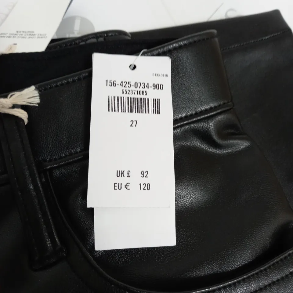ABERBROMBIE AND FITCH FAUX LEATHER TROUSERS SIZE 27/4