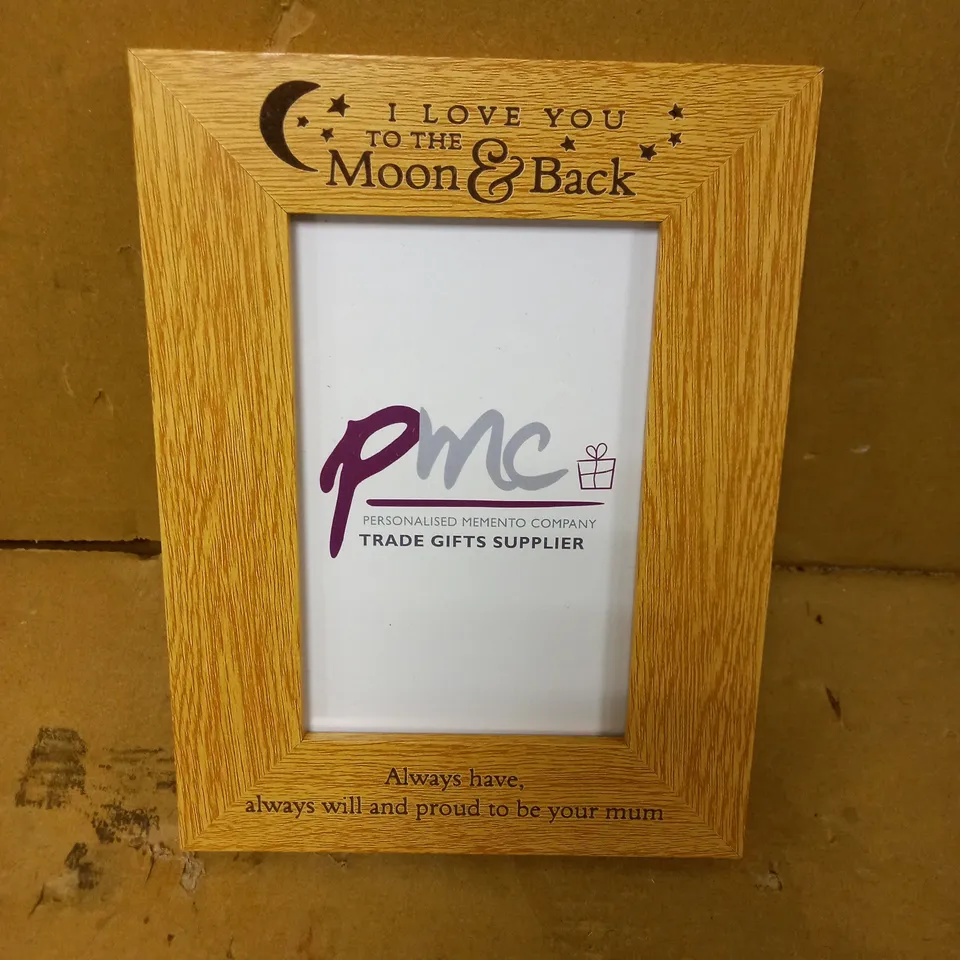 PERSONALISED 'TO THE MOON & BACK' OAK PHOTO FRAME RRP £12.99