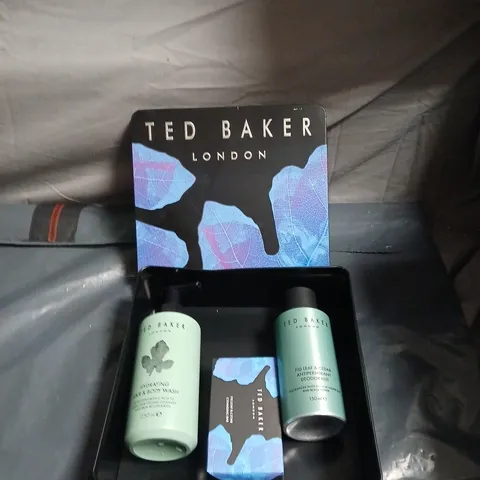 TED BAKER LONDON GIFT SET TIN – FIG LEAF & CEDAR BODY CARE DUO