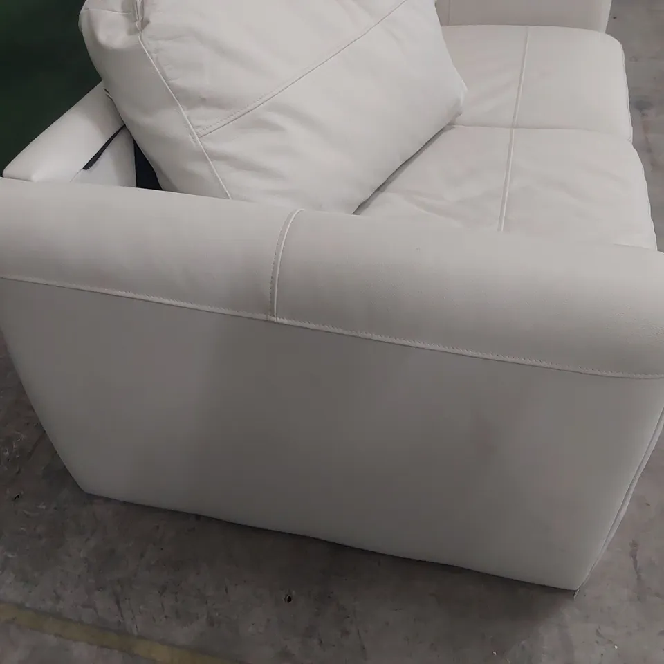 DESIGNER 2.5 SEATER SOFA BEIGE LEATHER 