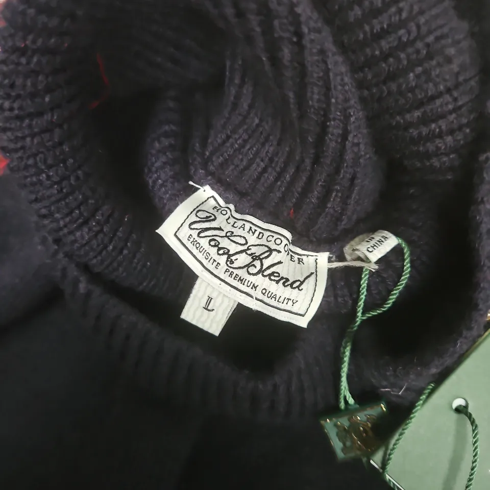 HOLLAND COOPER JENNIFER ROLL NECK KNIT IN INK NAVY - LARGE