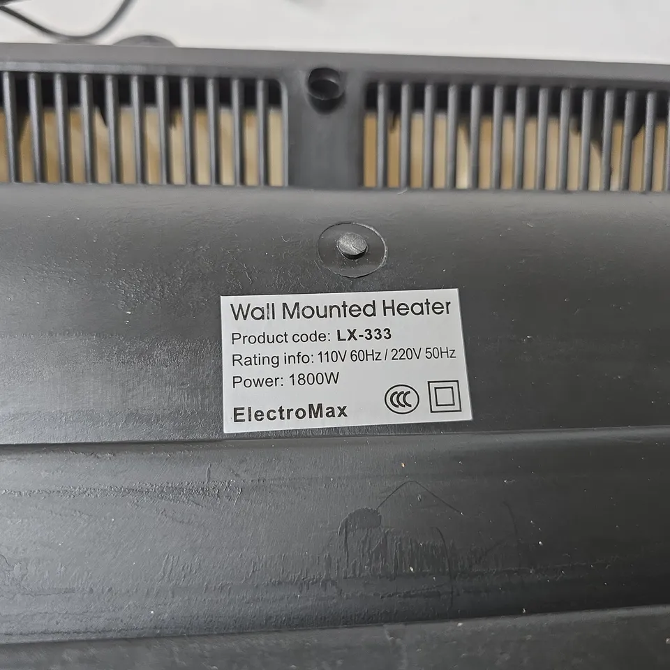 ELECTROMAX LX-333 WALL MOUNTED ELECTRIC HEATER 1800W