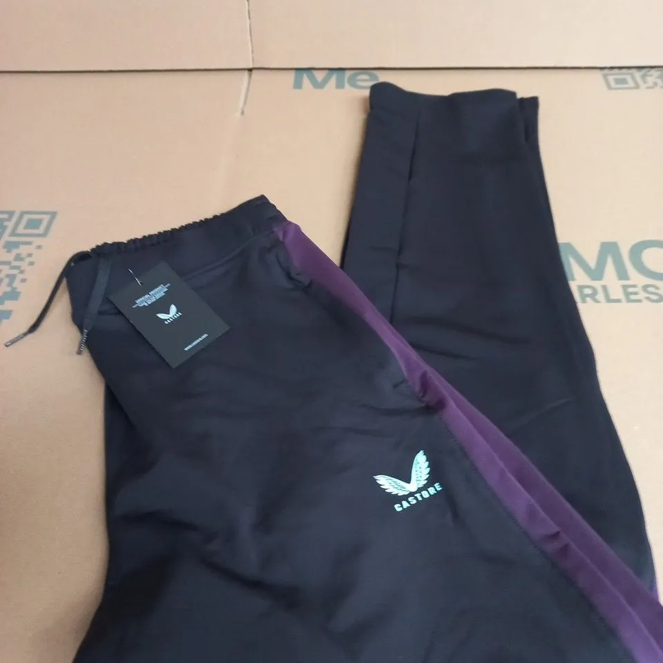 CASTORE ECB PRO TRAINING PANTS WZ POCKET – BLACK/PURPLE, UK M