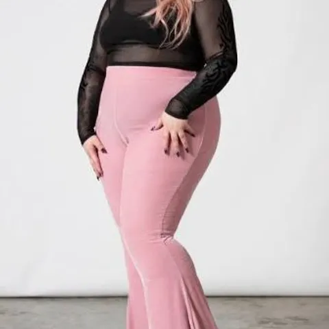 BRAND NEW KILLSTAR MOONDANCE BELL BOTTOMS PASTEL PINK SIZE XS