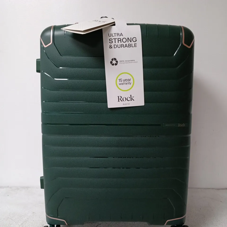 ROCK ASTRID GREEN SUITCASE ON WHEELS