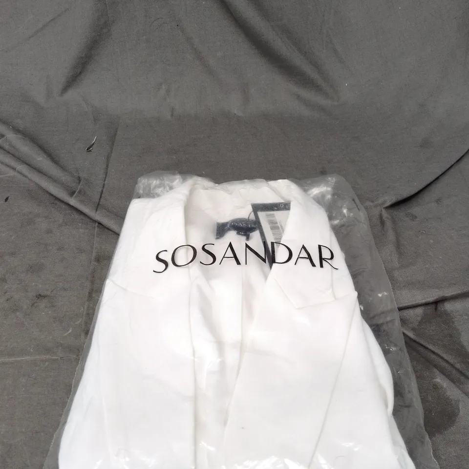 SOSANDER CAP SLEEVE JACKET 16 IVORY BAGGED