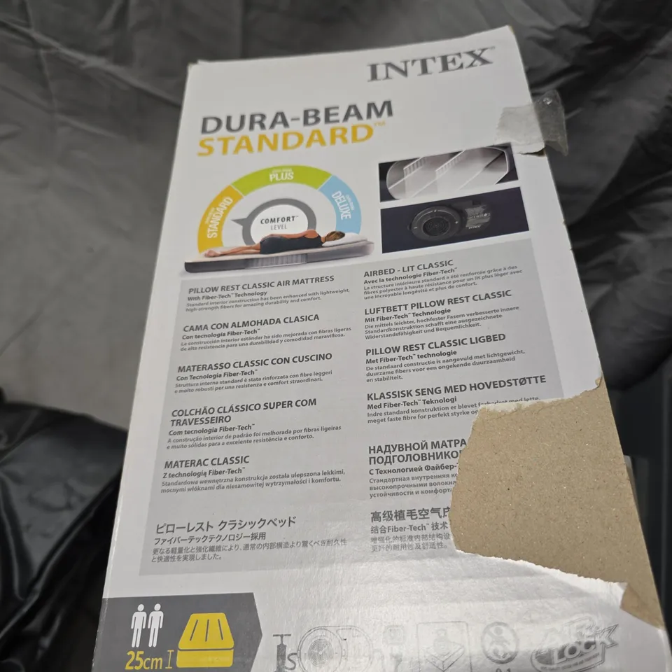 INTEX DURA-BEAM STANDARD AIR MATTRESS – PILLOW REST CLASSIC, BOXED