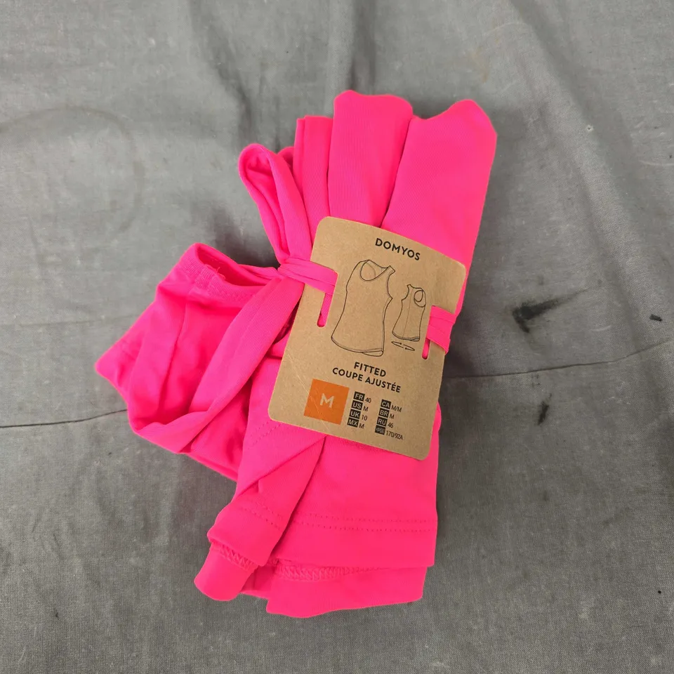 DOMYOS FITTED VEST TOP IN PINK - 10