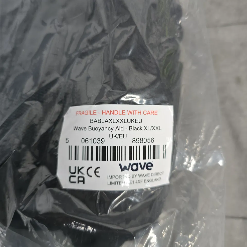 WAVE BUOYANCY AID – BLACK, UK/EU XL/XXL (MODEL BABLAXLXXLUKEU) – SEALED IN BAG