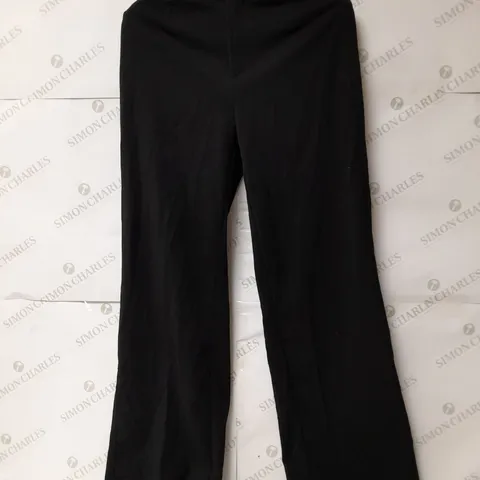 BERSHKA WIDE LEG TROUSERS IN BLACK SIZE 12