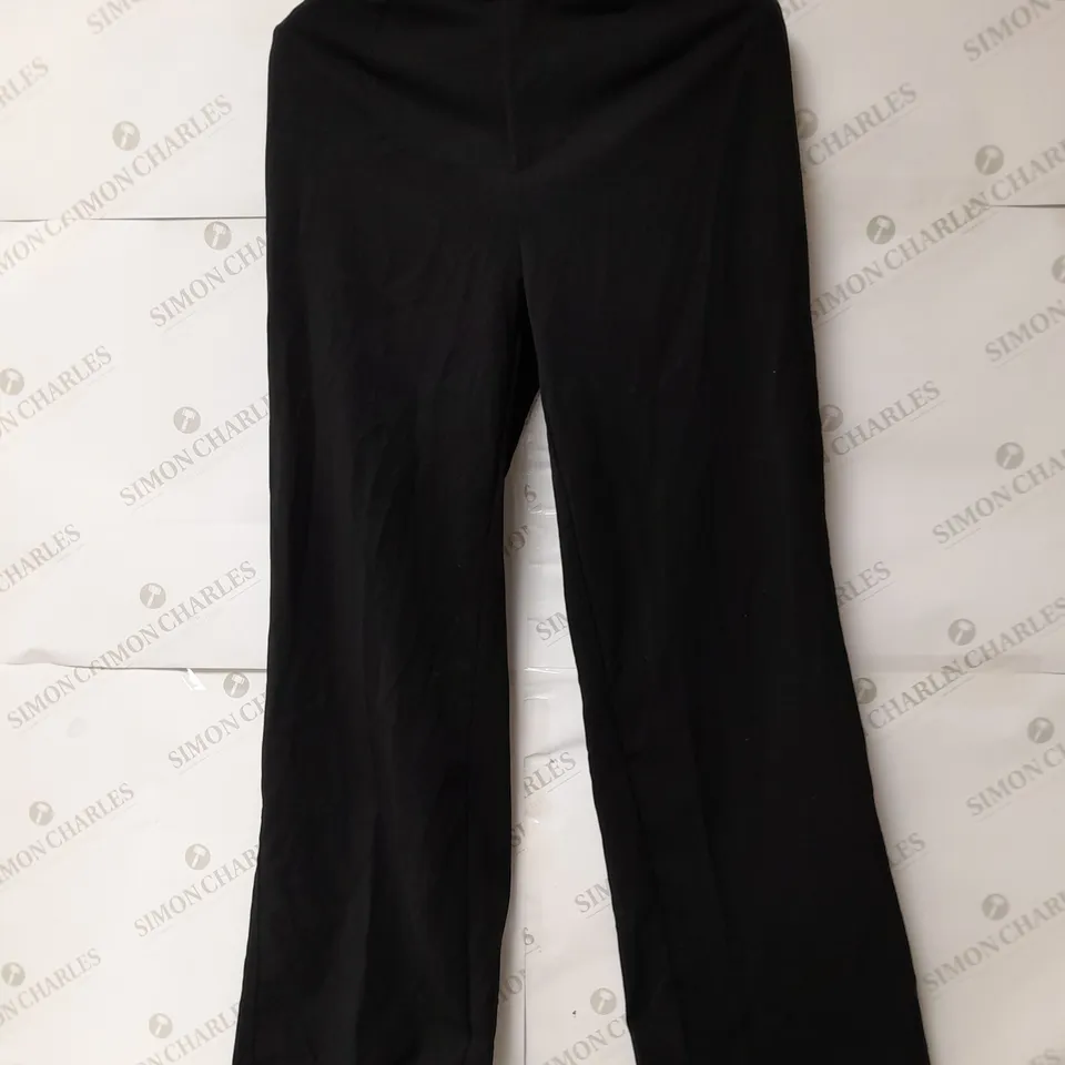 BERSHKA WIDE LEG TROUSERS IN BLACK SIZE 12