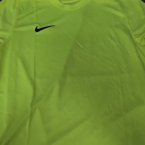 NIKE MEN'S CREW NECK MESH T-SHIRT IN HIGHLIGHTER YELLOW SIZE XL