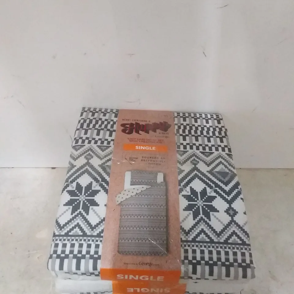 5PK PATTERNED SINGLE EASY CARE DUVET SET WITH 1 PILLOW CASE 