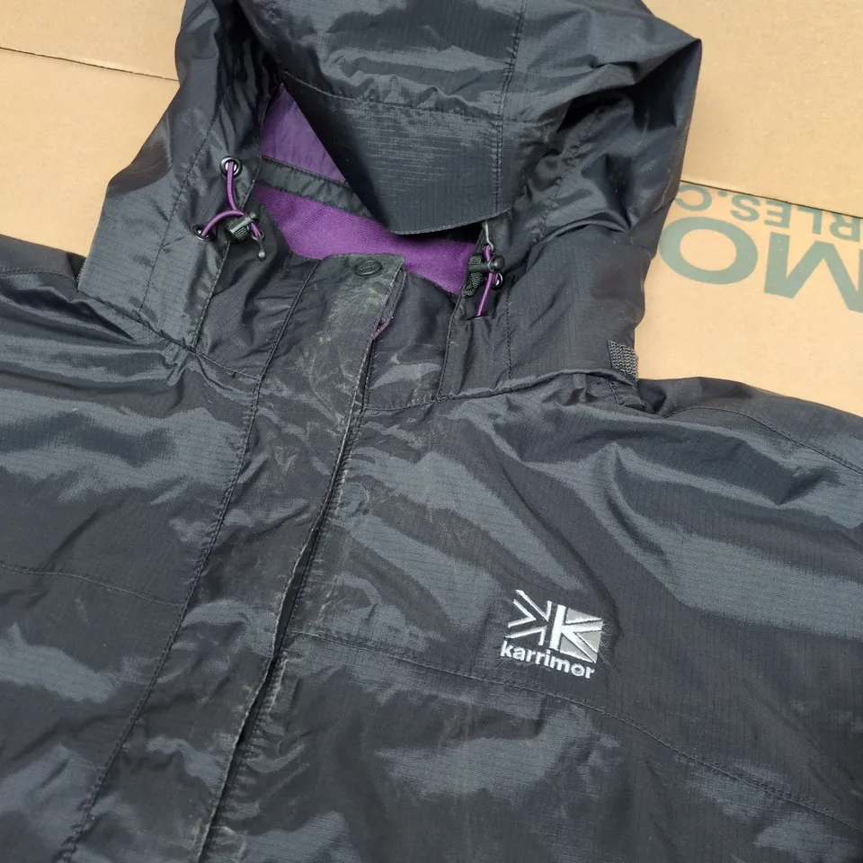 KARRIMOR WATERPROOF JACKET – BLACK - SIZE 16
