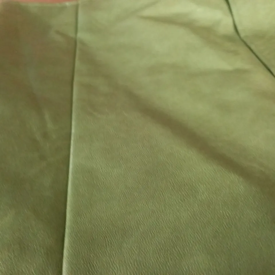 URBAN OUTFITTERS GREEN LEATHER LOOK COAT - XS-TP
