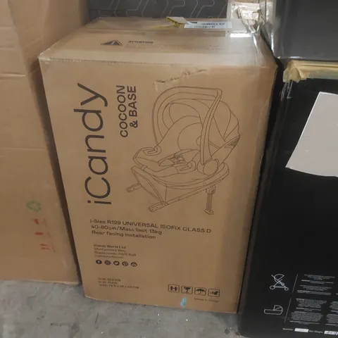 BOXED ICANDY COCOON CAR SEAT & BASE - LATTE 