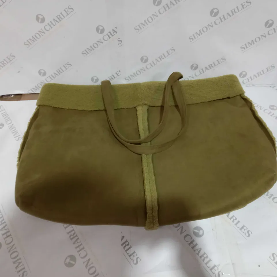 ONE SIZE LARGE GREEN/FLUFFY HAND BAG 