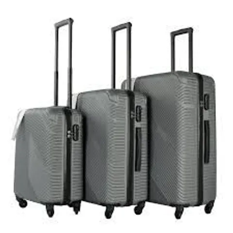 BOXED NEO GREY HARD SHELL LUGGAGE SUITCASES (1 BOX)