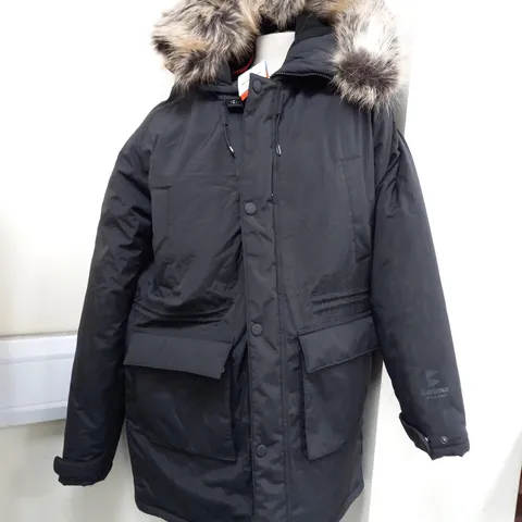 BARBOUR GUSTNADO PARKA COAT IN BLACK - LARGE