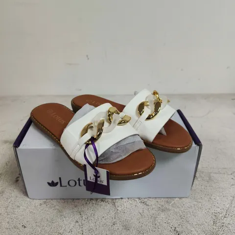 LOTUS VIDA-ULP400 WHITE SANDALS - 5