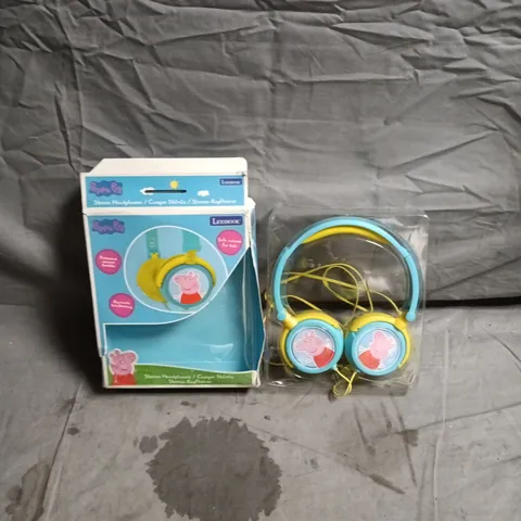 LEXIBOOK PEPPA PIG KIDS HEADPHONES – BLUE & YELLOW STEREO HEADPHONES (BOXED)