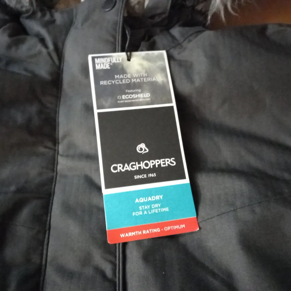 CRAGHOPPERS WOMENS KIRSTEN JACKET IN CHARCOAL - UK 16