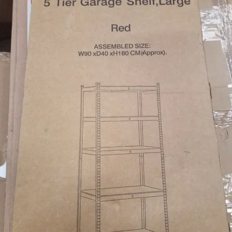 BOXED HOME VIDA 5 TIER GARAGE SHELF, LARGE 