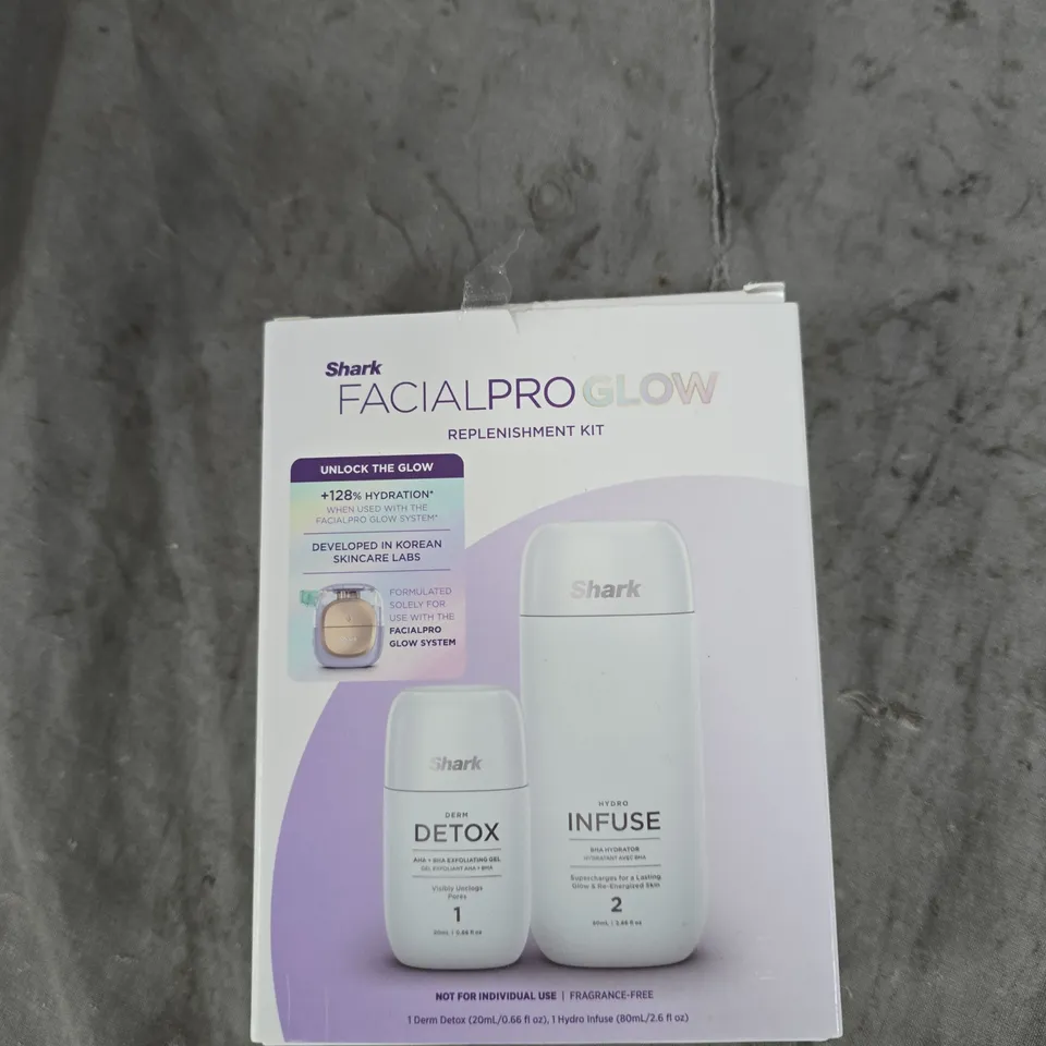 SHARK FACIALPRO GLOW REPLENISHMENT KIT – DERM DETOX & HYDRO INFUSE