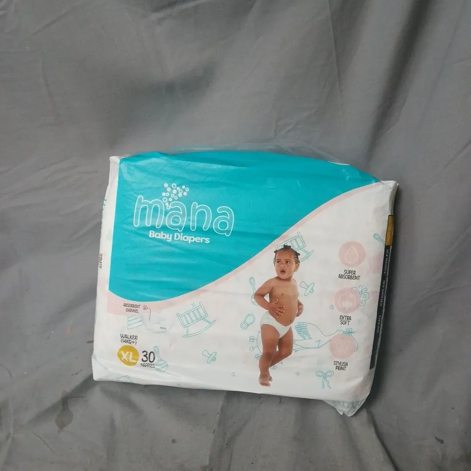 MANA BABY DIAPERS XL – 30 NAPPIES