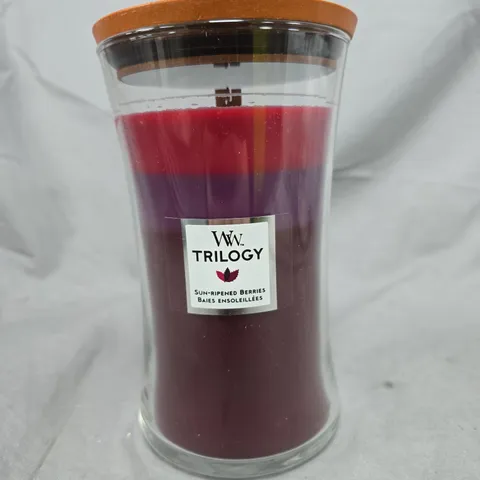 WW TRILOGY SUN-RIPENED BERRIES CANDLE – GLASS JAR WITH WOOD LID