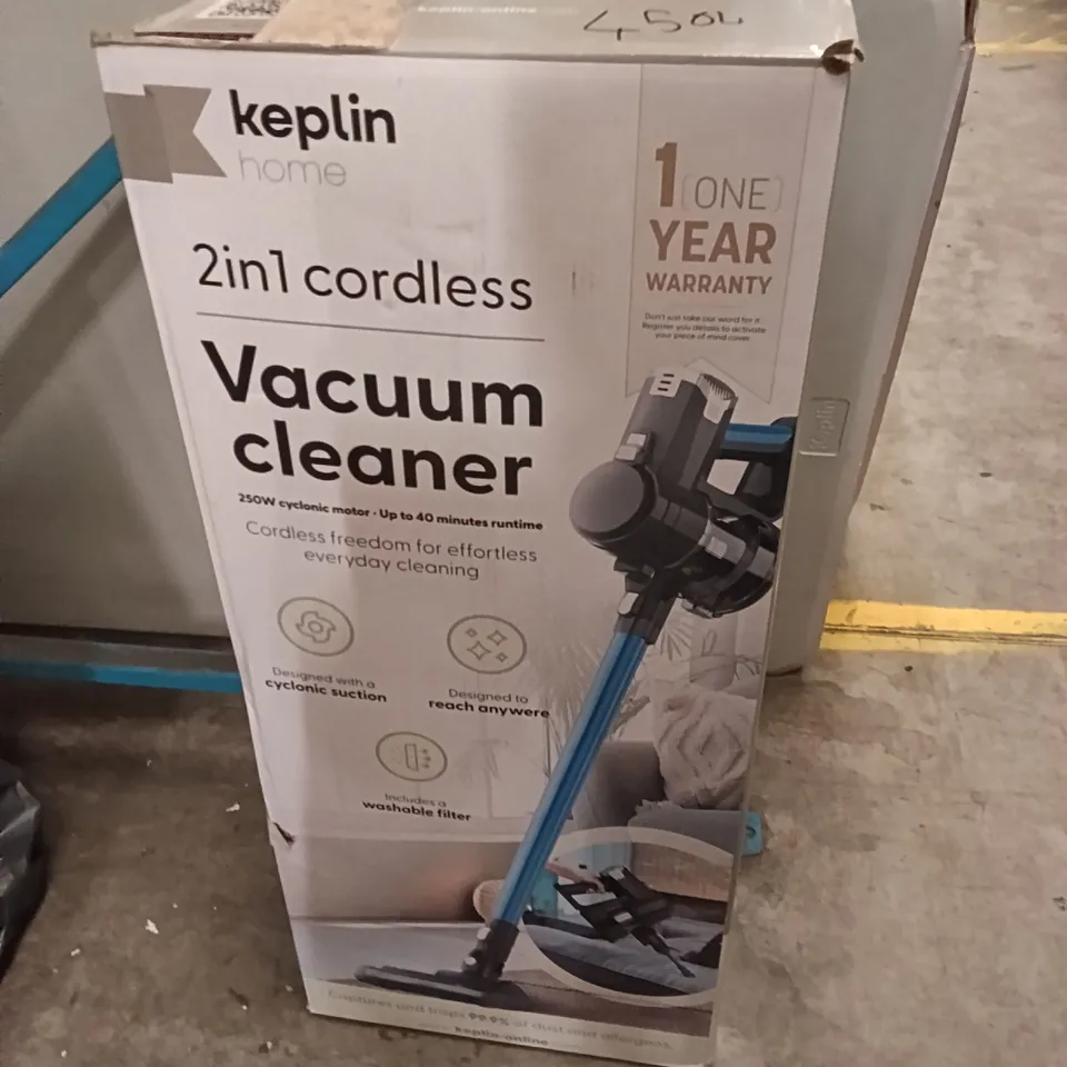 BOXED KEPLIN HOME 2 IN 1 CORDLESS  VACUUM CLEANER
