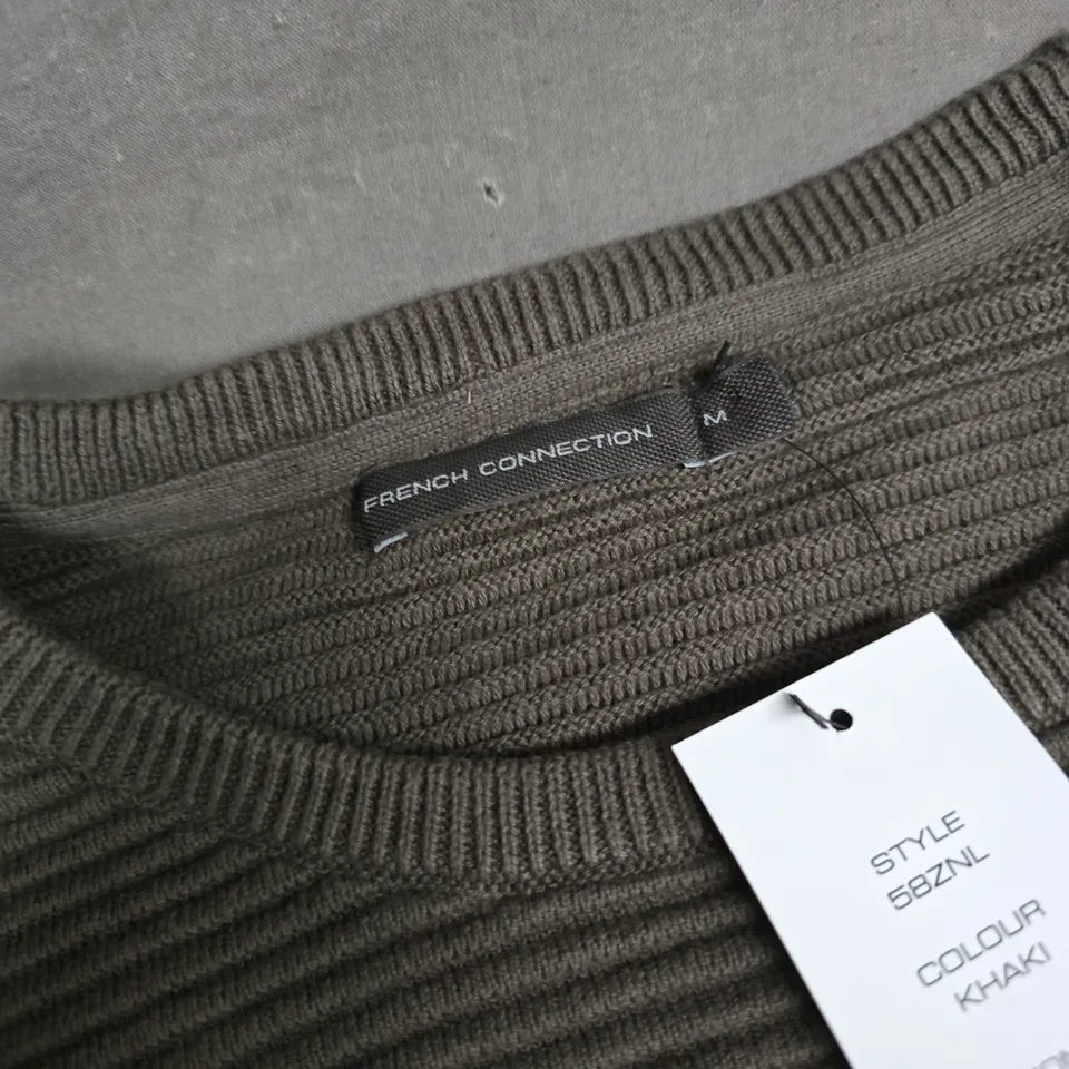 FRENCH CONNECTION OTTOMAN SWEATER IN KHAKI - MEDIUM